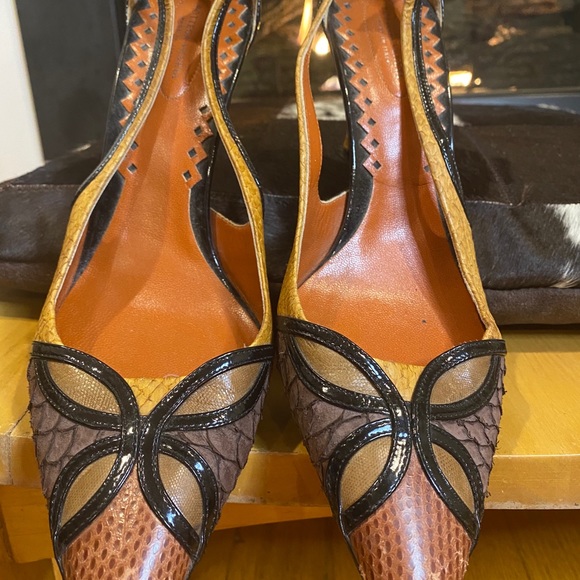 Bottega Veneta Multi Color Python Shoe - Picture 2 of 3